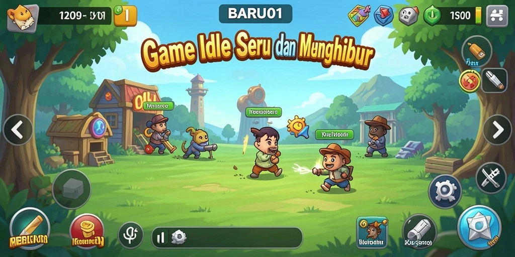 Screenshot utama BARU01 menunjukkan gameplay santai yang menarik.
