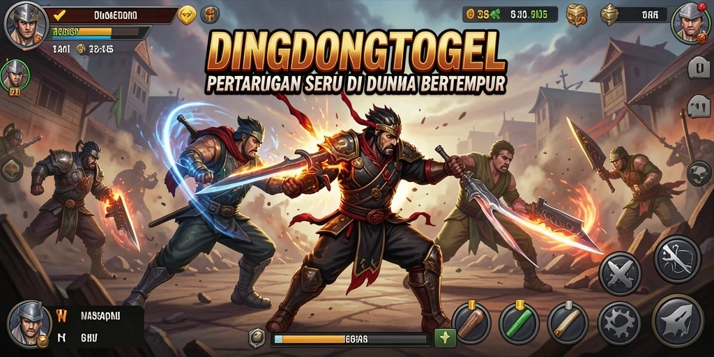 Gameplay DINGDONGTOGEL menampilkan pertarungan seru antar karakter.