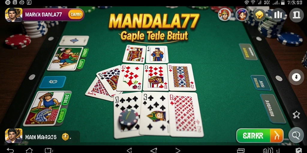 Screenshot MANDALA77 menampilkan gameplay Gaple yang seru.
