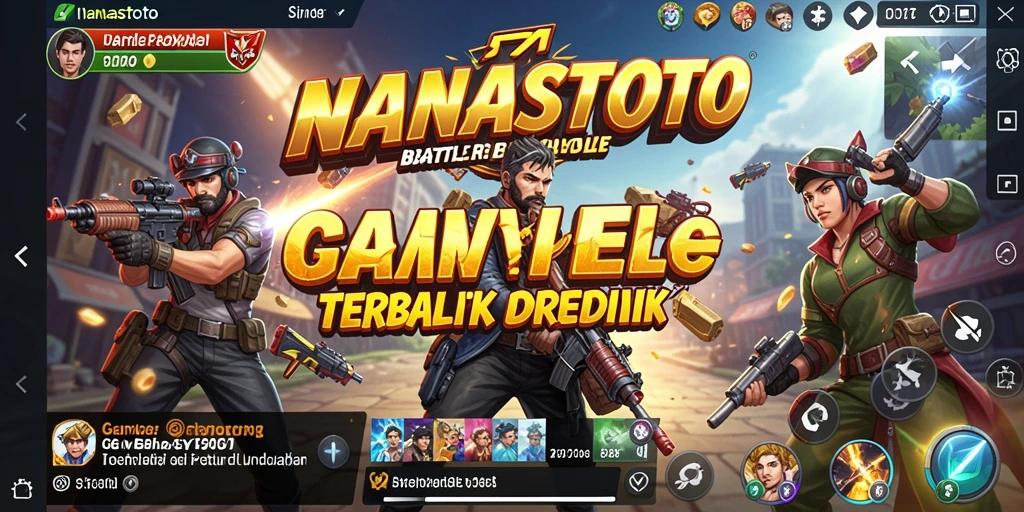 Screenshot gameplay seru NANASTOTO dalam pertempuran Battle Royale.